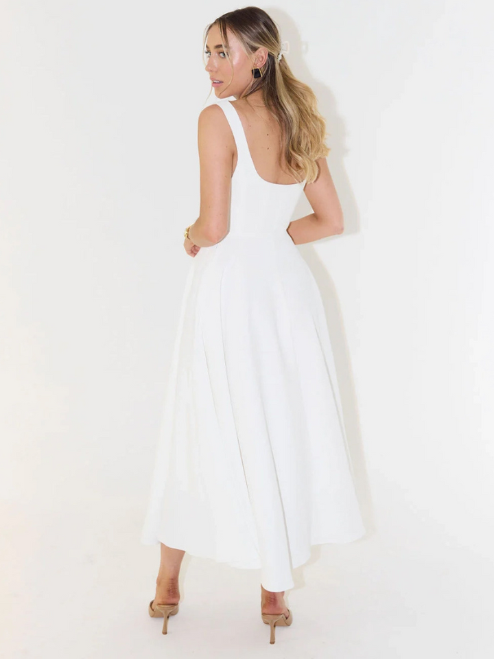Eudora refined square neck midi dress – image 14
