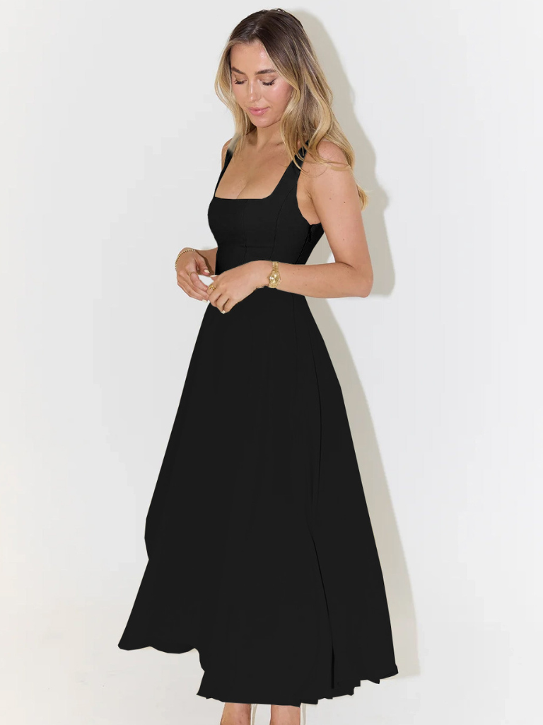 Eudora refined square neck midi dress – image 6