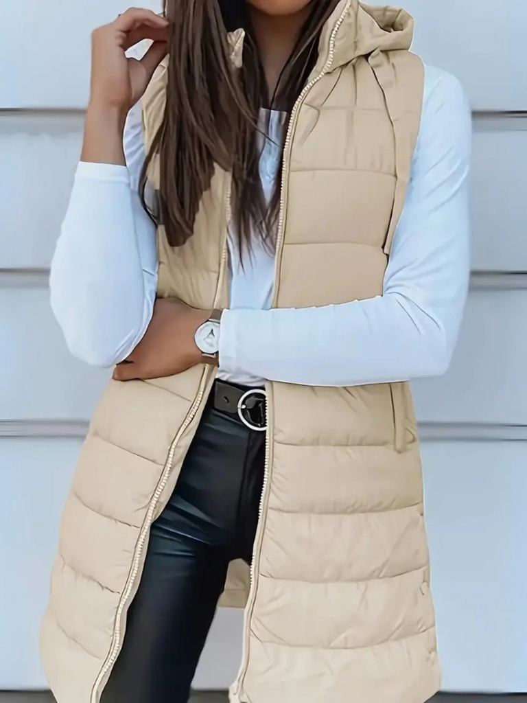 Bellamira hooded puffer gilet – image 2