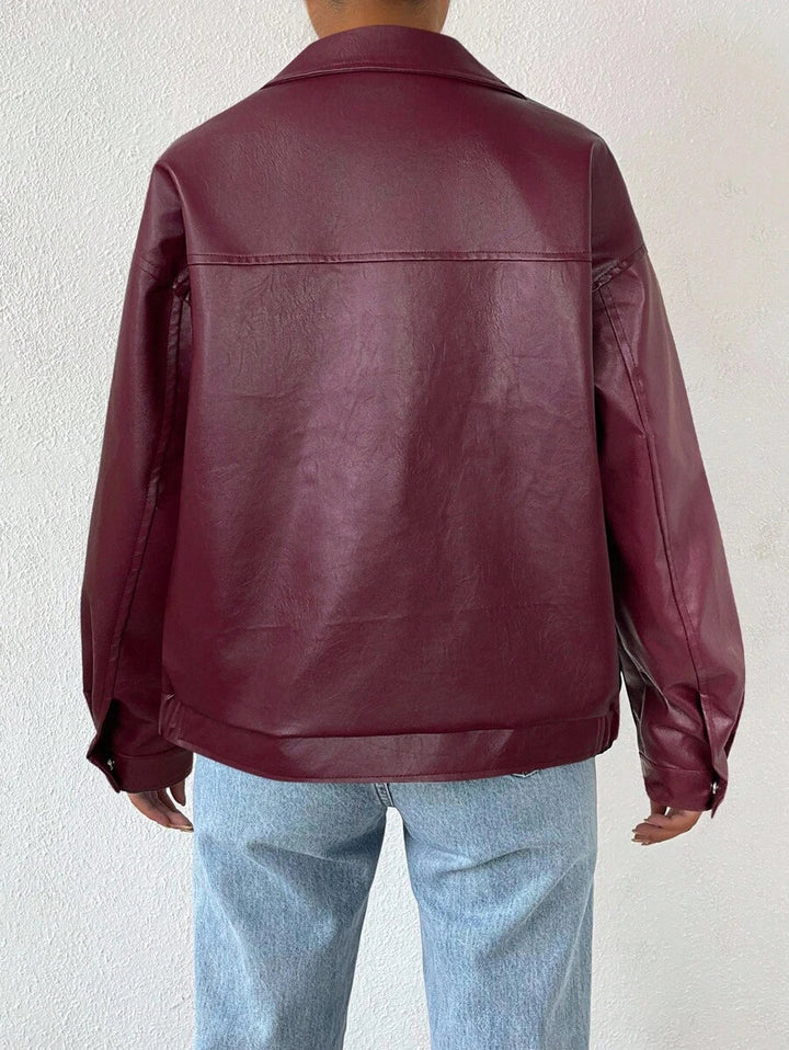 Mirabel oversized faux leather jacket – image 6