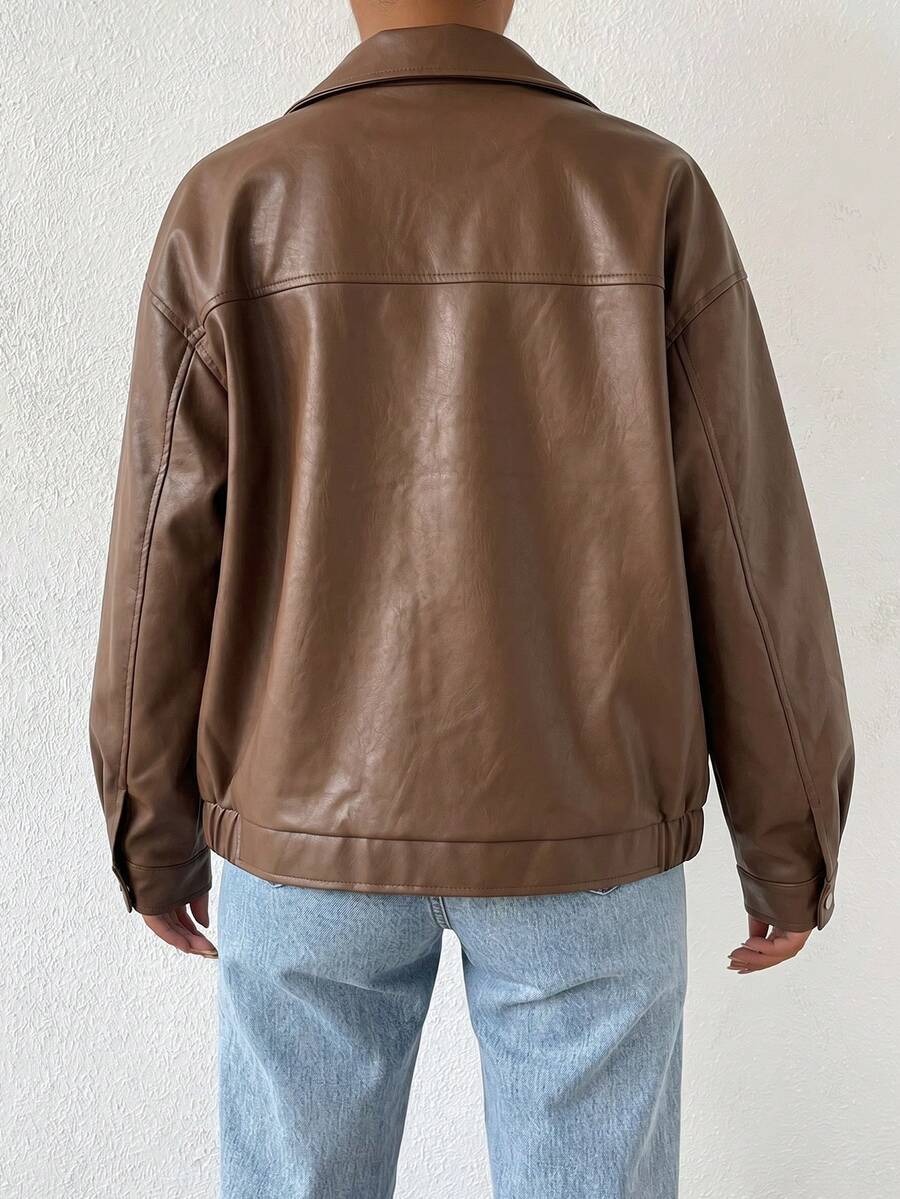 Mirabel oversized faux leather jacket – image 10