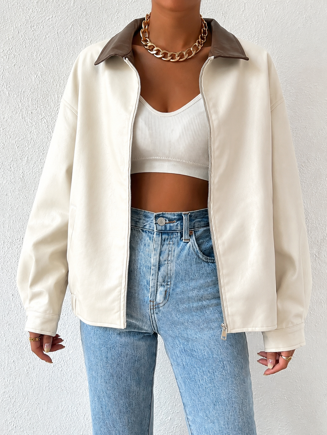 Mirabel oversized faux leather jacket – image 11