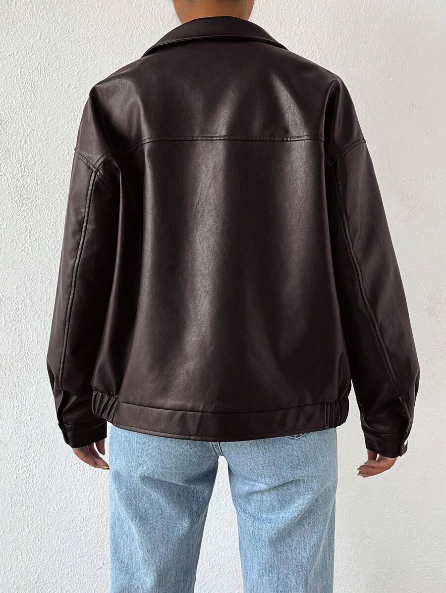 Mirabel oversized faux leather jacket – image 4
