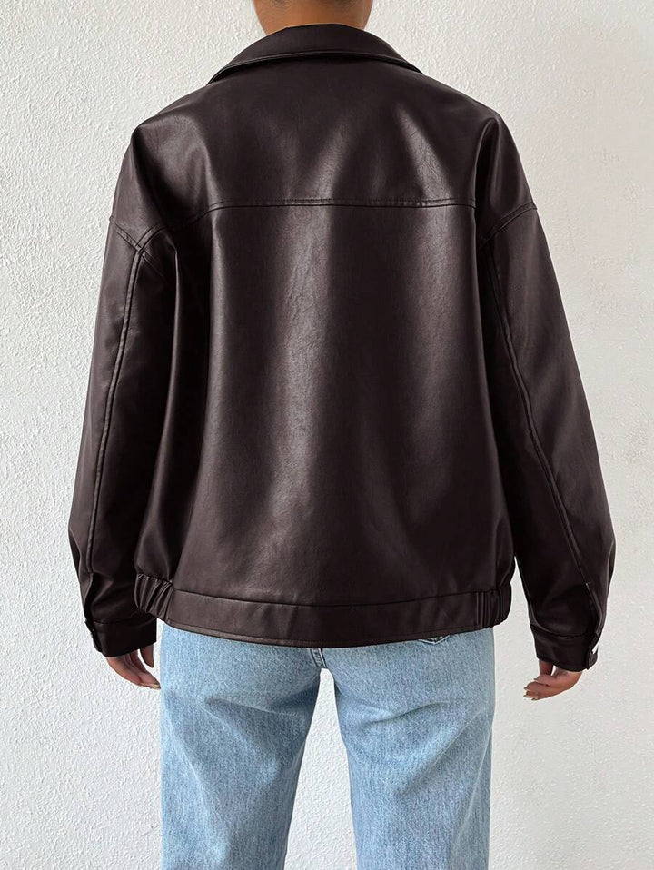 Mirabel oversized faux leather jacket – image 4