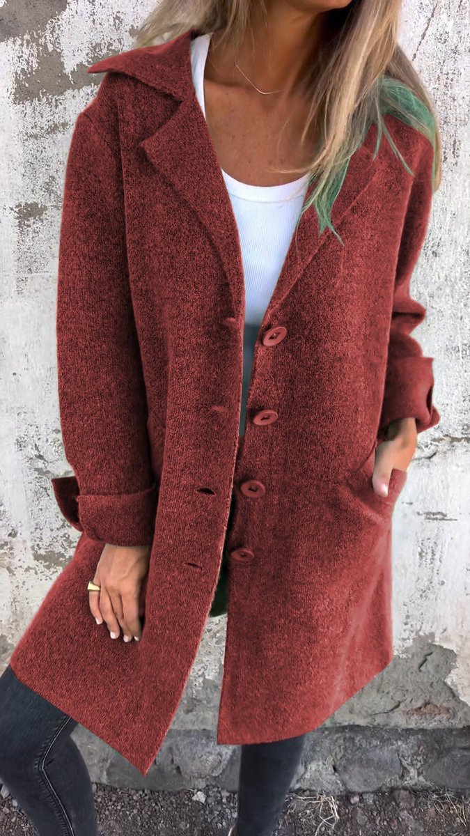 Annora oversized wide collar wool coat – image 11