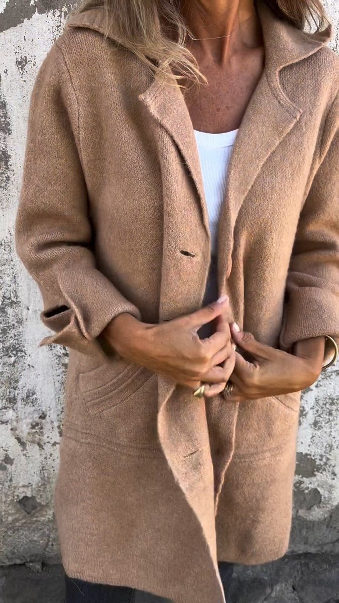 Annora oversized wide collar wool coat – image 12