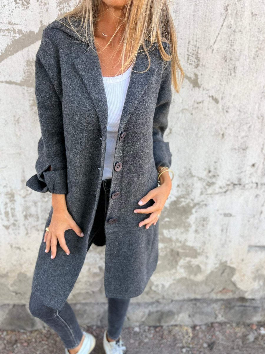 Annora oversized wide collar wool coat – image 4
