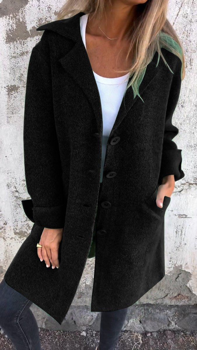 Annora oversized wide collar wool coat – image 7