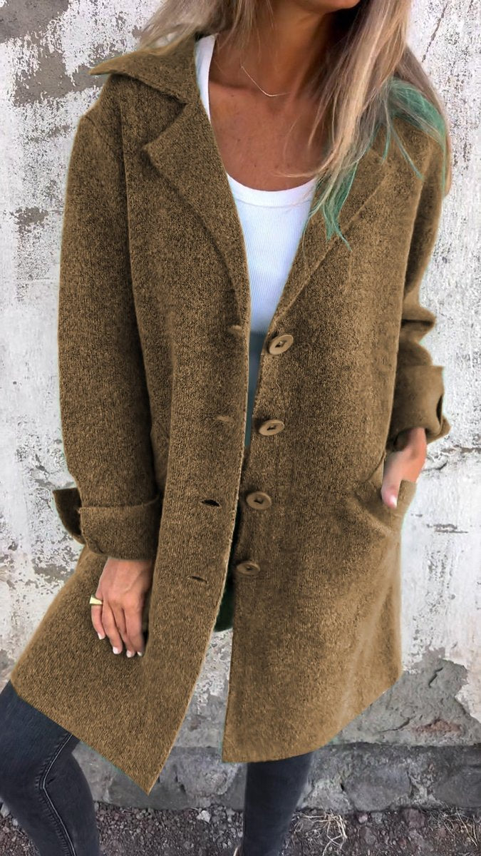 Annora oversized wide collar wool coat – image 9