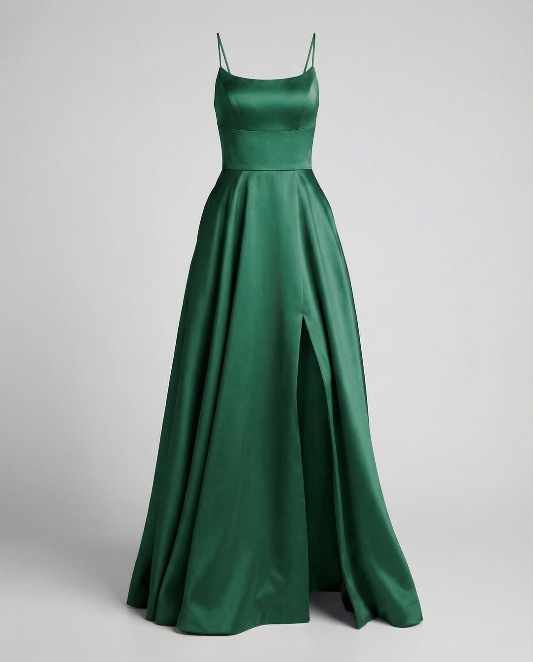 Rosanna satin maxi dress with front slit – image 11