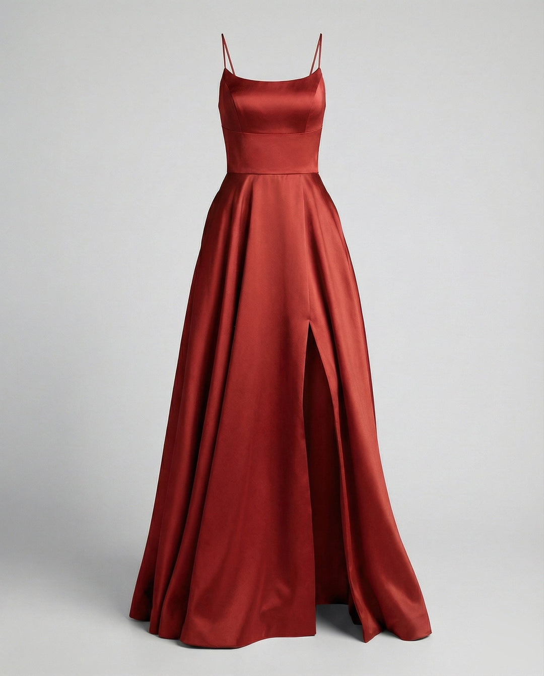 Rosanna satin maxi dress with front slit – image 6
