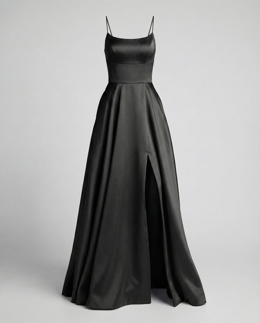 Rosanna satin maxi dress with front slit – image 9