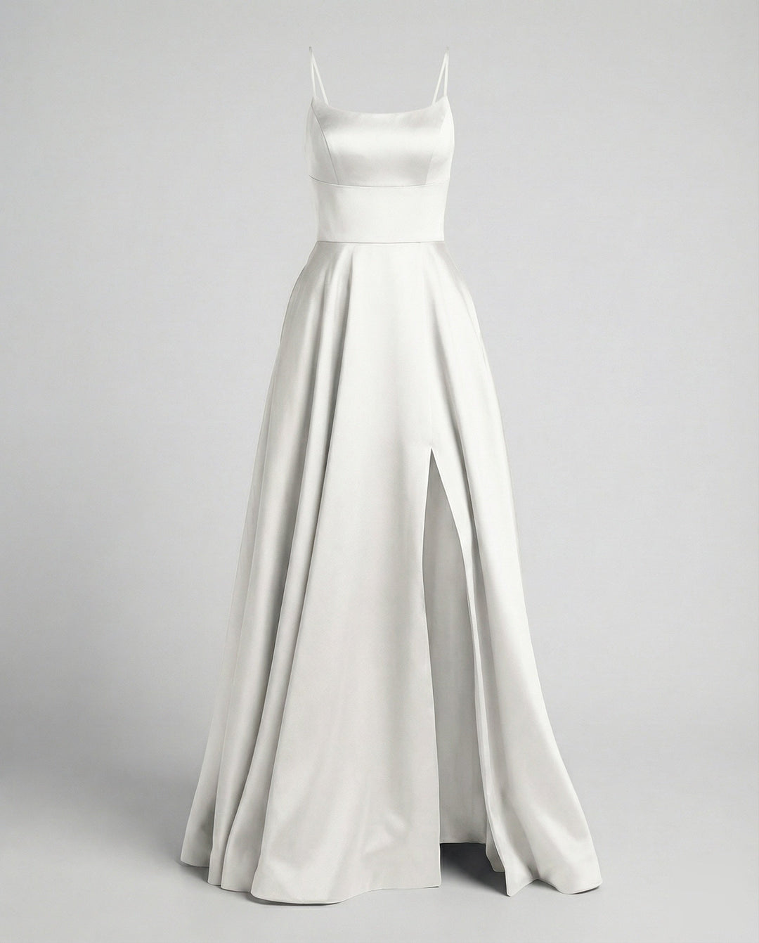 Rosanna satin maxi dress with front slit – image 13