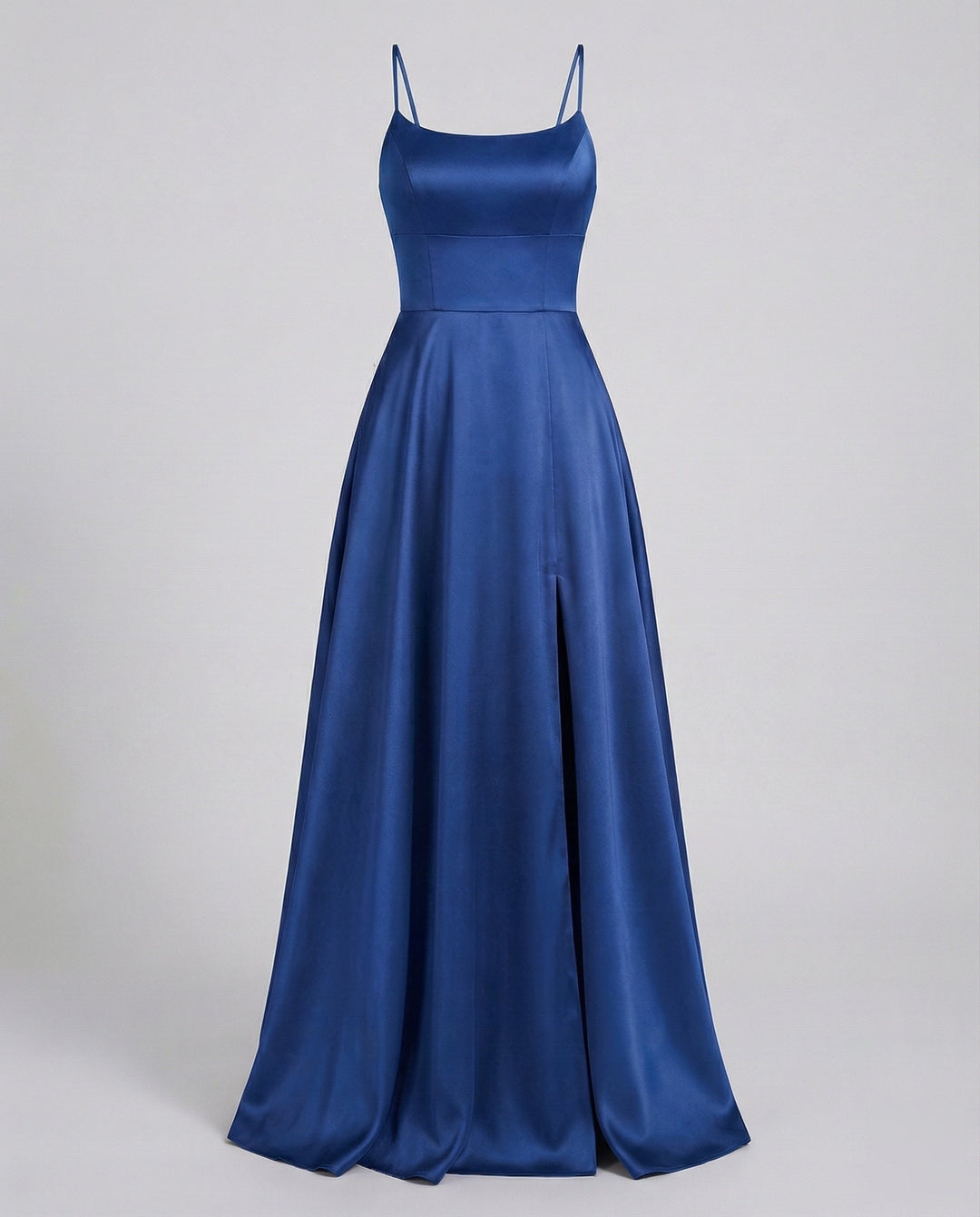 Oriel satin slip maxi dress with thigh slit – image 9