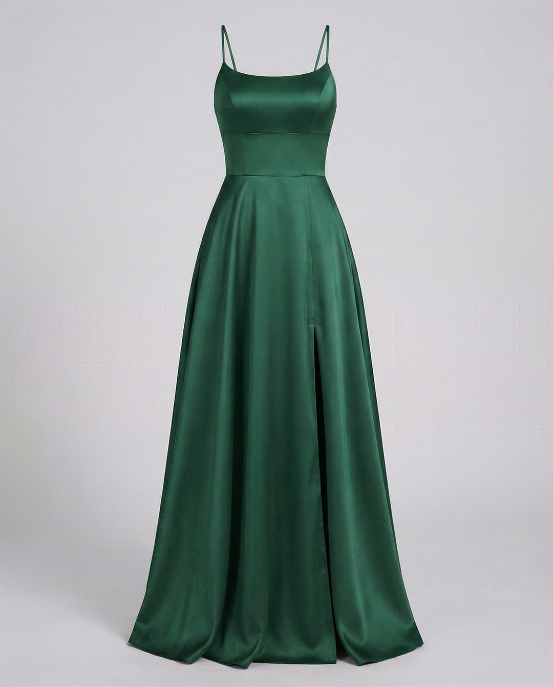 Oriel satin slip maxi dress with thigh slit – image 16