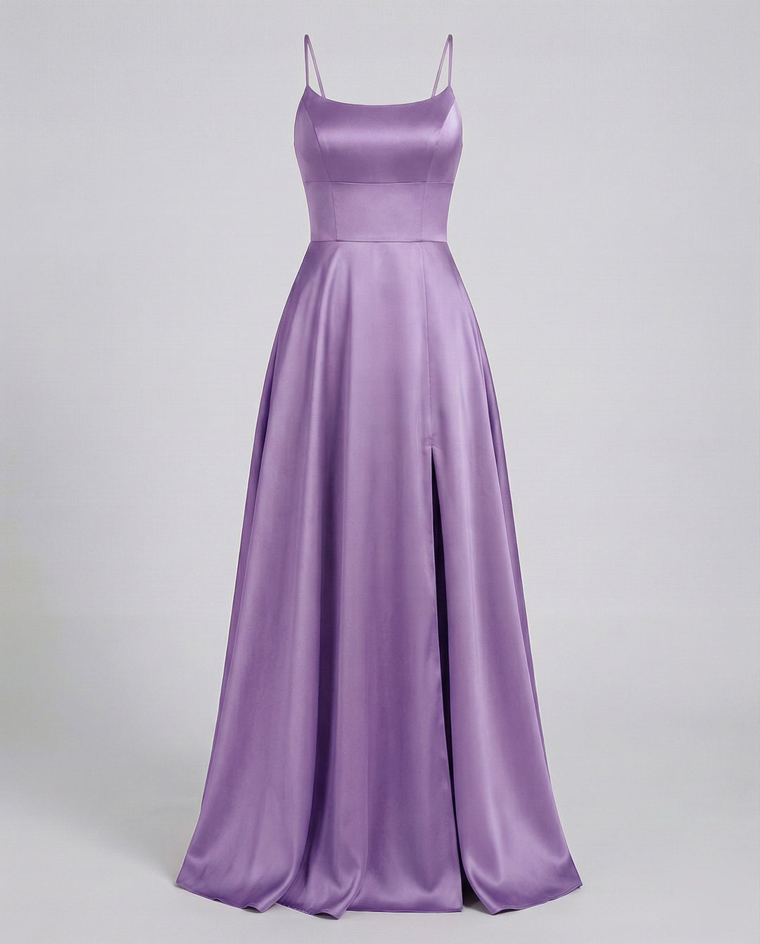 Oriel satin slip maxi dress with thigh slit – image 6