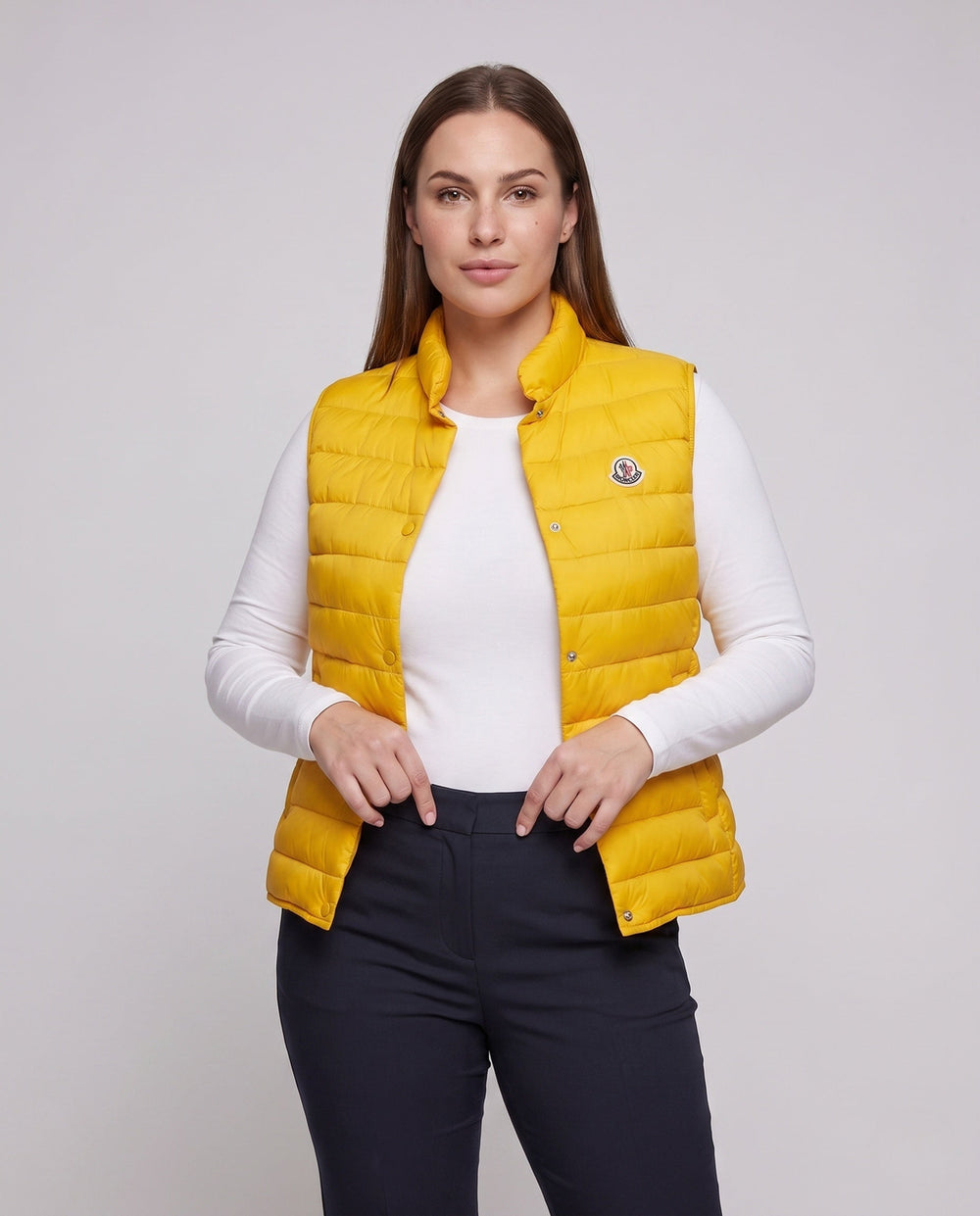 Manon square quilted high collar gilet – image 2
