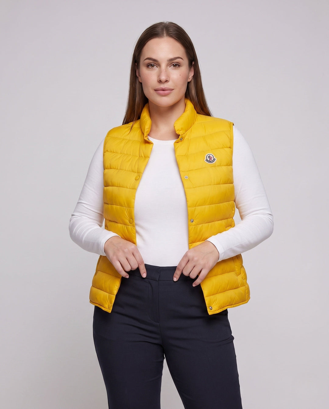 Manon square quilted high collar gilet – image 2