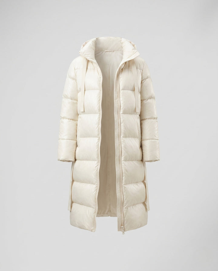 Morvoren extra long quilted coat with hood – image 5