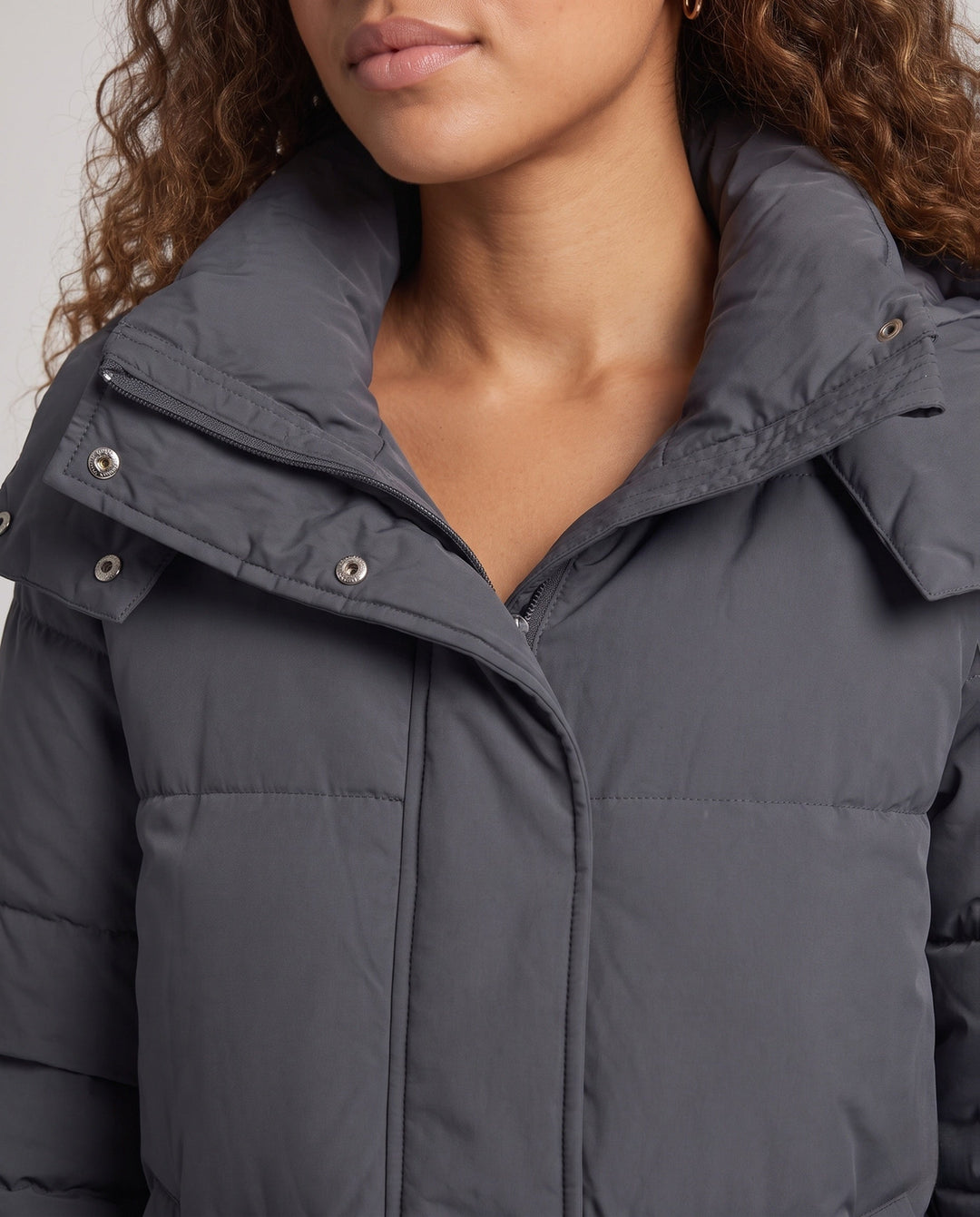 Rhoswen extra long hooded puffer coat – image 3