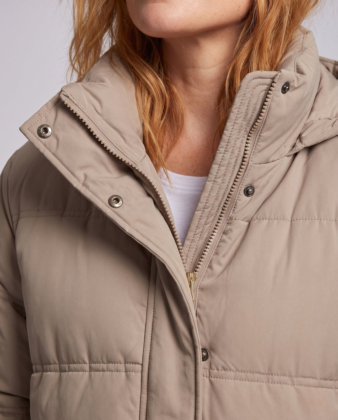 Loveday long padded coat with hood and side zips – image 3