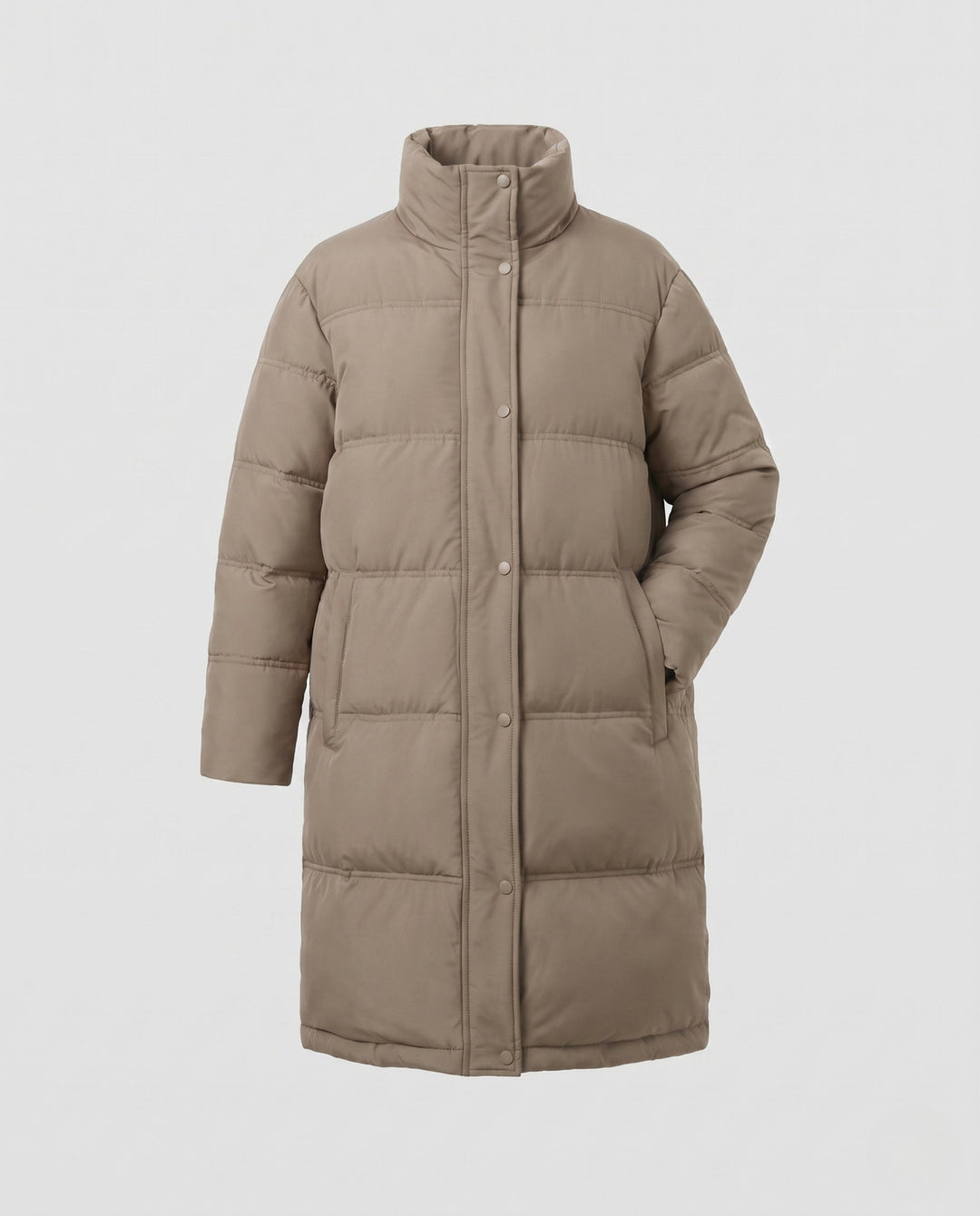 Loveday long padded coat with hood and side zips – image 5