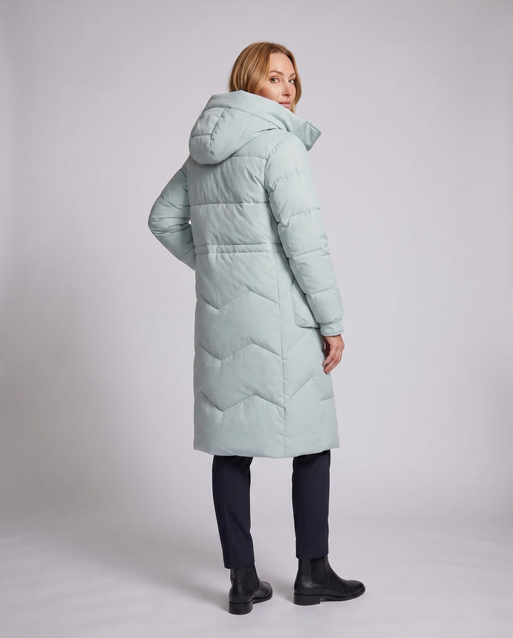 Gwenna long winter coat with oversized hood – image 4
