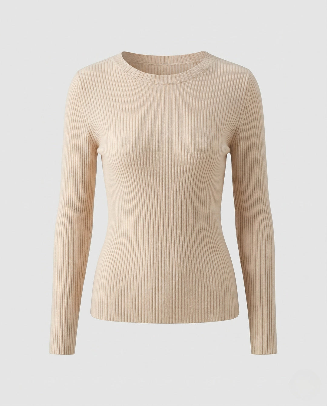 Petronella fine rib crew neck jumper – image 5