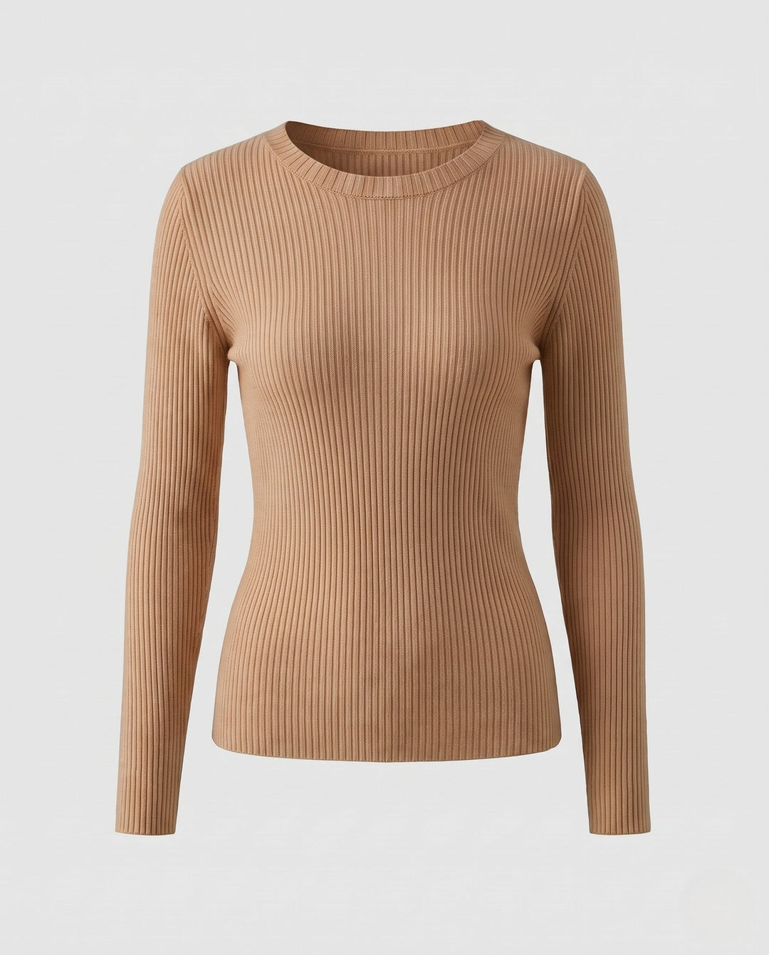 Petronella fine rib crew neck jumper – image 9