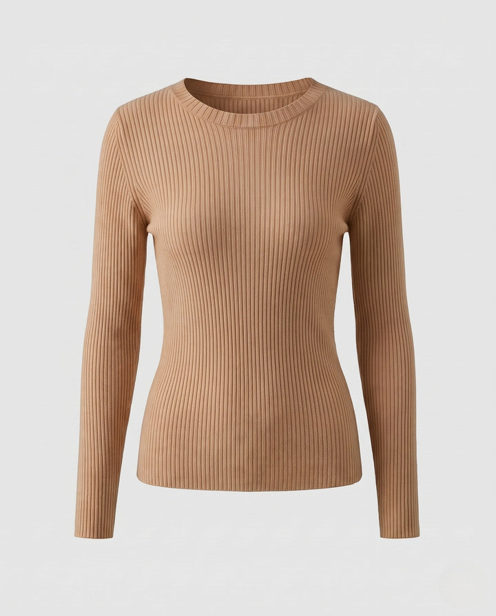 Petronella fine rib crew neck jumper – image 9