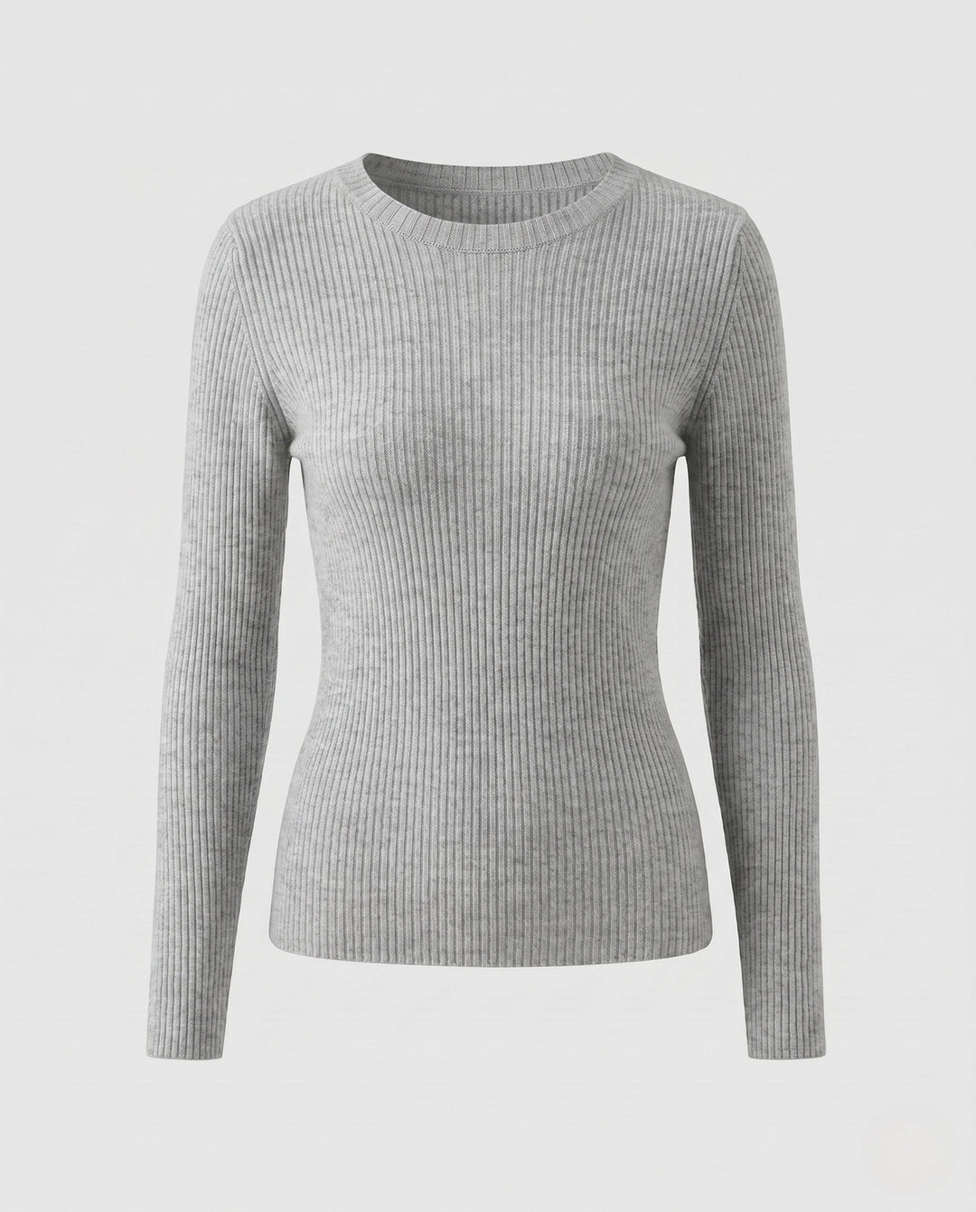 Petronella fine rib crew neck jumper – image 7