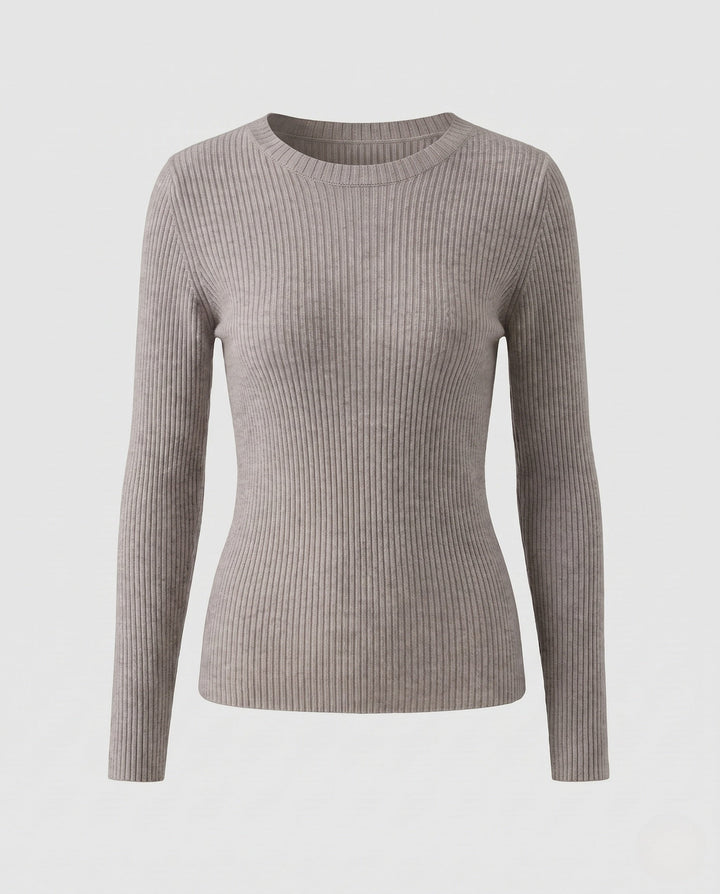 Petronella fine rib crew neck jumper – image 8