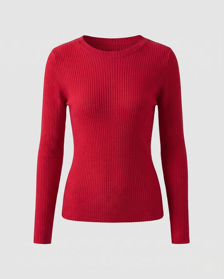 Petronella fine rib crew neck jumper – image 12