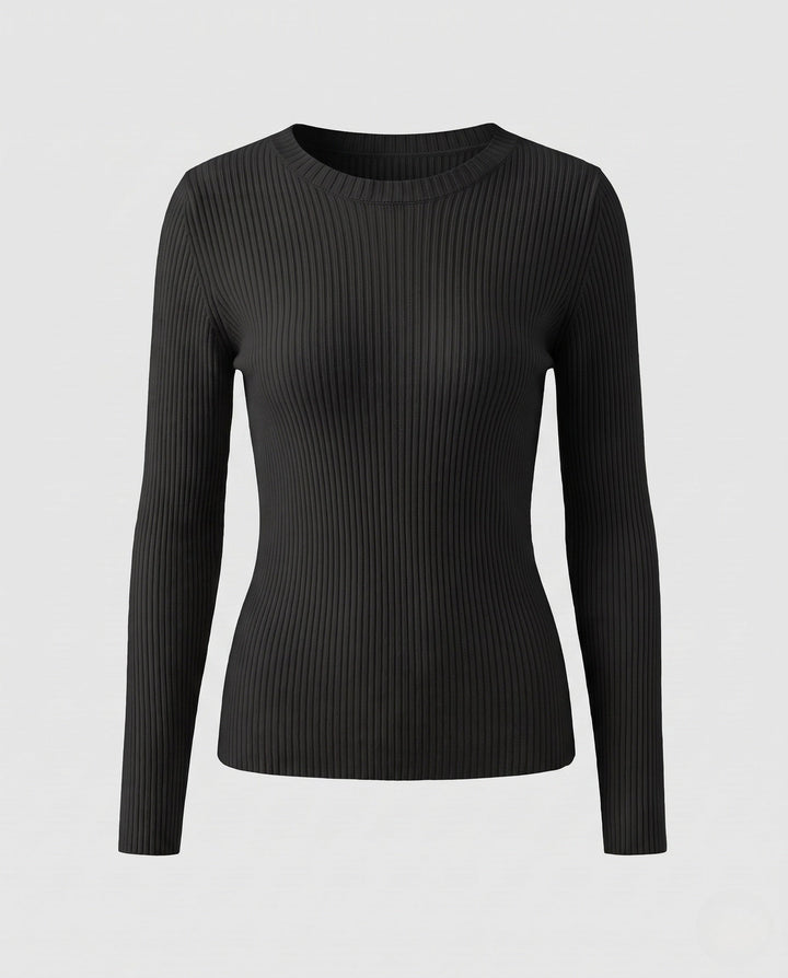 Petronella fine rib crew neck jumper – image 6