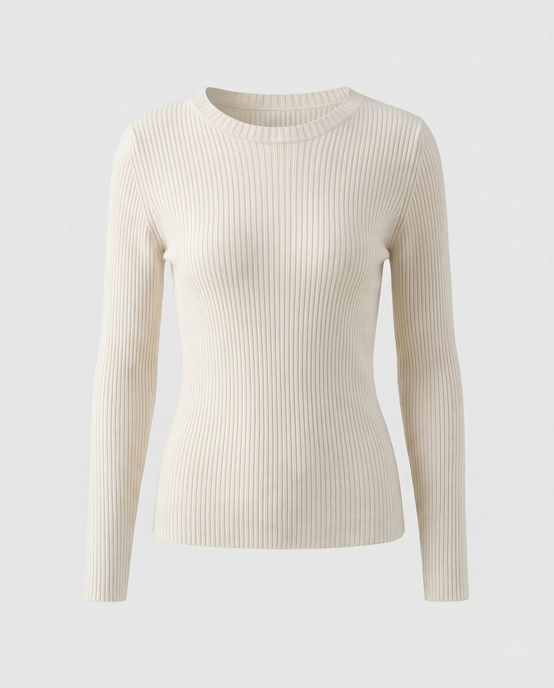 Petronella fine rib crew neck jumper – image 10