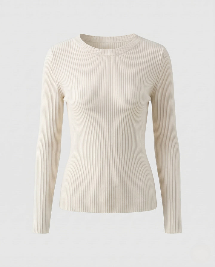 Petronella fine rib crew neck jumper – image 10