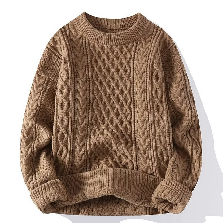 Genevieve cable knit crew neck jumper – image 3