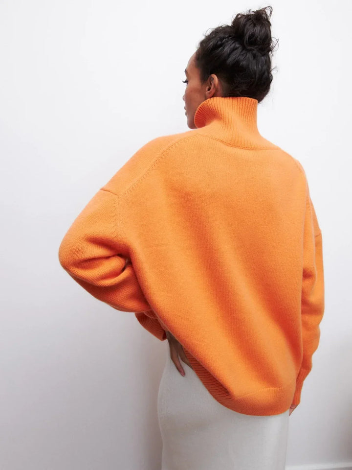 Sabrina chunky knit roll neck jumper – image 12