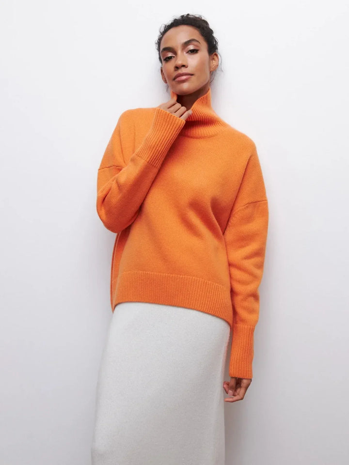 Sabrina chunky knit roll neck jumper – image 13