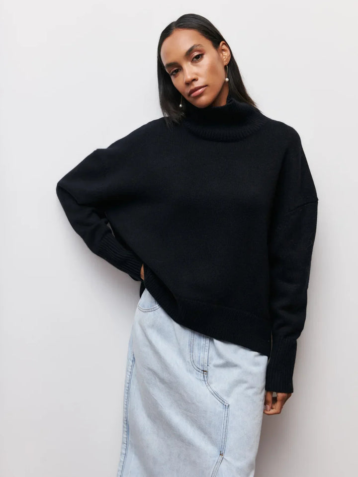 Sabrina chunky knit roll neck jumper – image 16