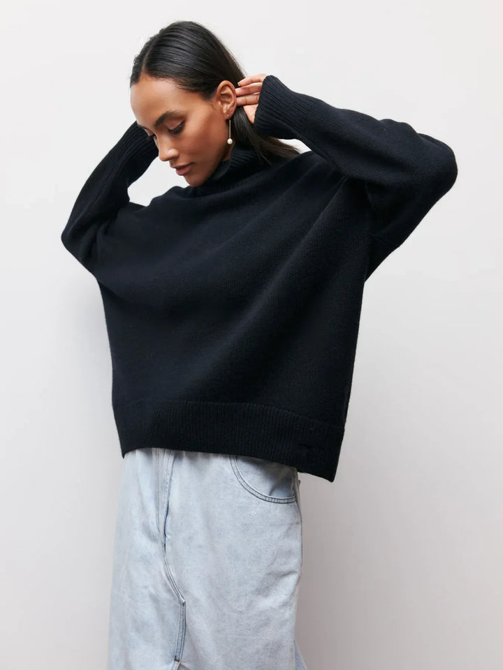 Sabrina chunky knit roll neck jumper – image 17