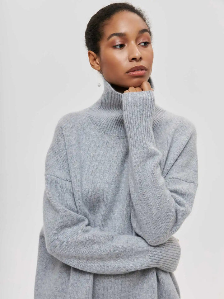 Sabrina chunky knit roll neck jumper – image 21