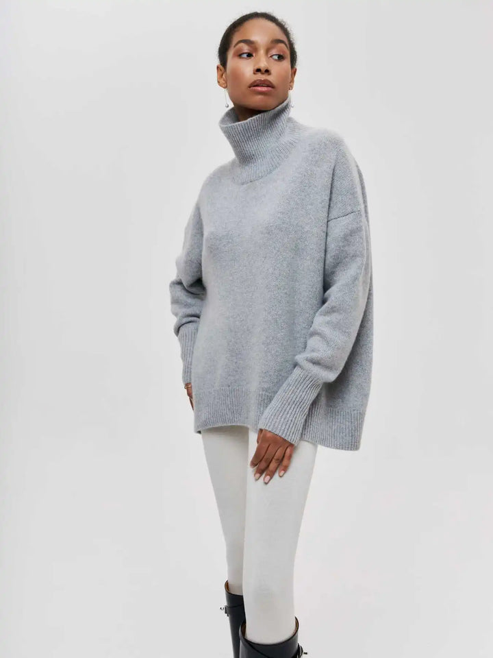 Sabrina chunky knit roll neck jumper – image 23