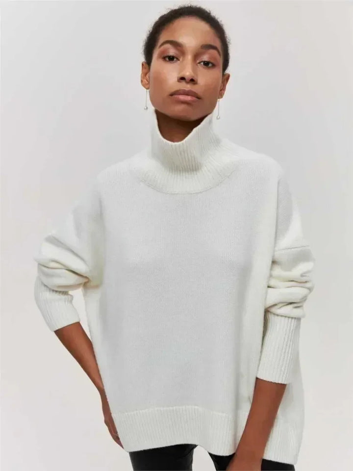 Sabrina chunky knit roll neck jumper – image 4