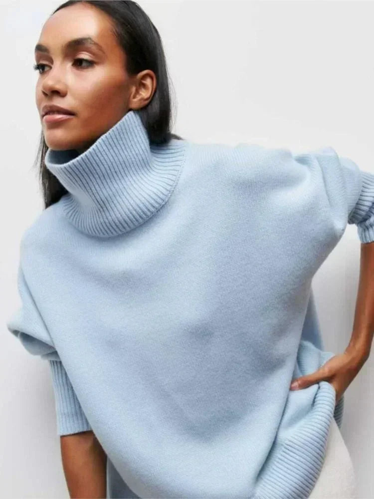 Sabrina chunky knit roll neck jumper – image 6
