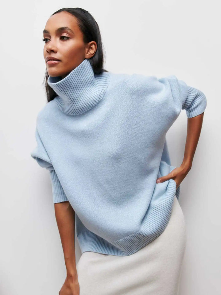 Sabrina chunky knit roll neck jumper