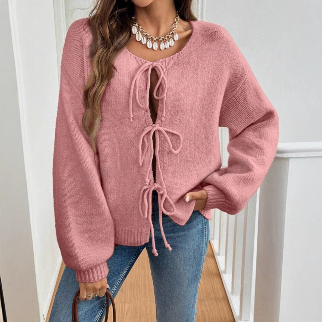 Victoria tie front knit cardigan