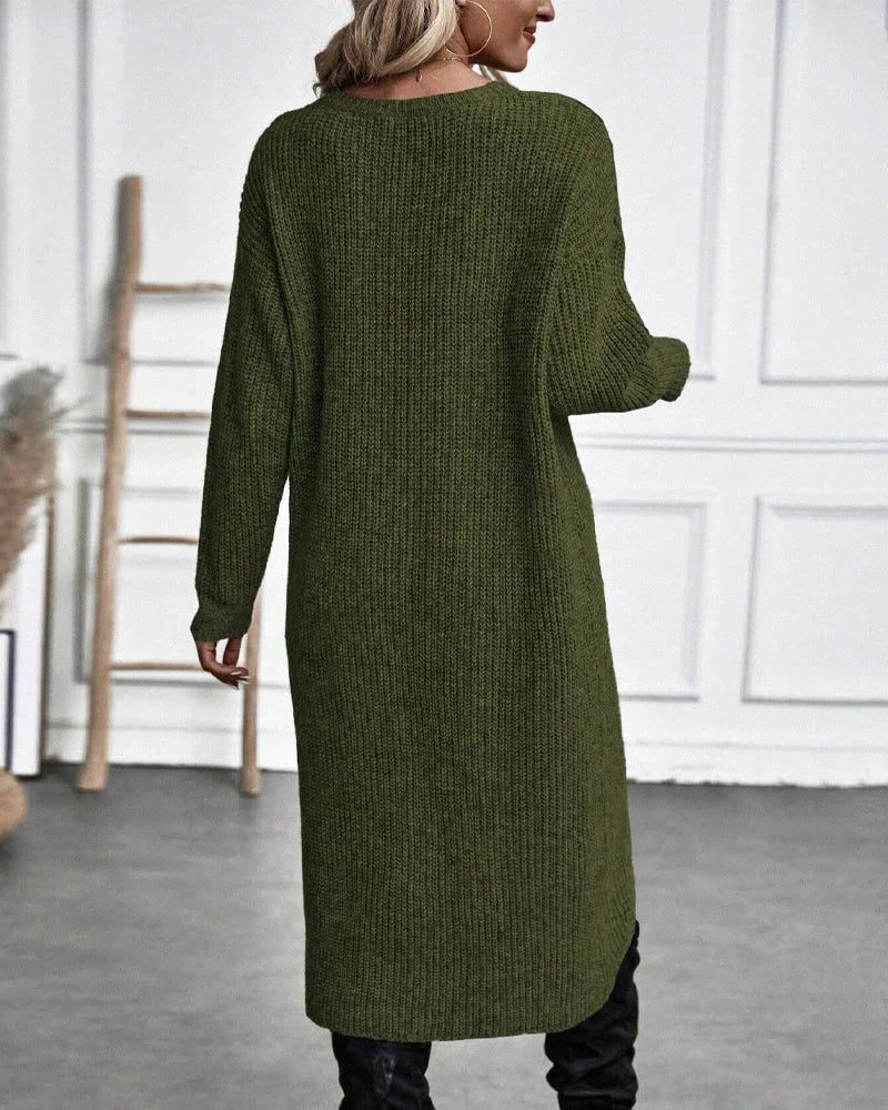 Dorothy wrap front knit sweater dress – image 3