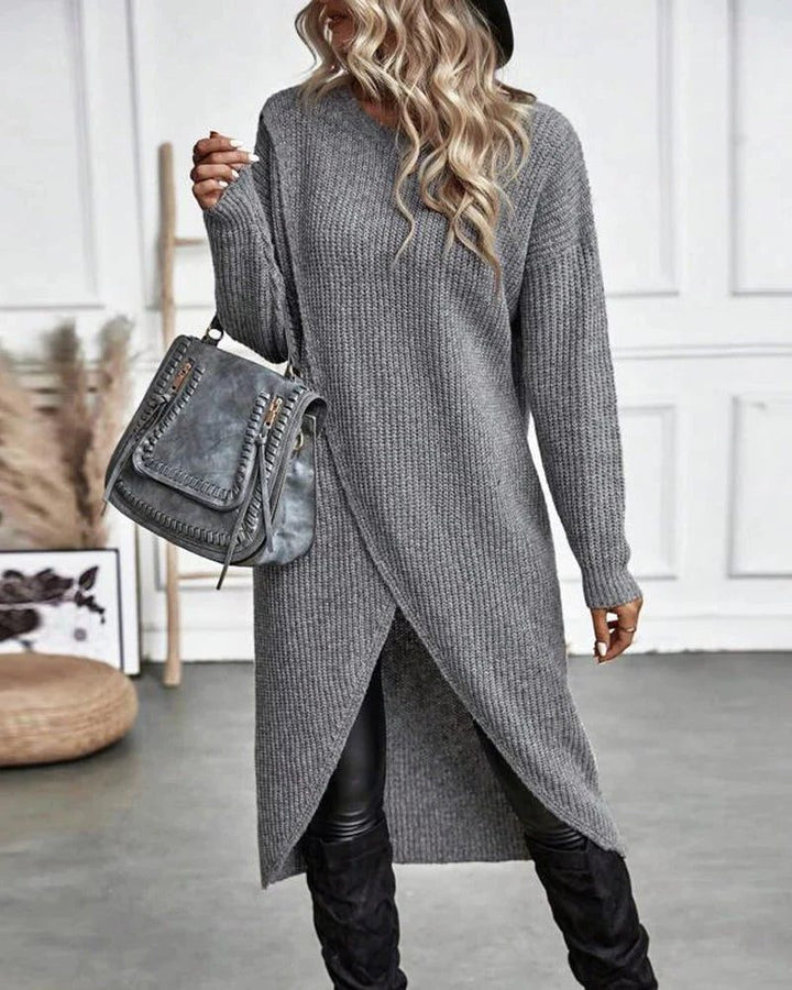 Dorothy wrap front knit sweater dress – image 4