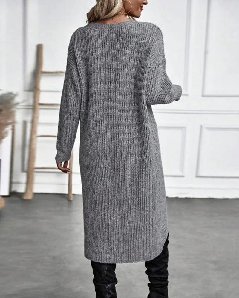 Dorothy wrap front knit sweater dress – image 5